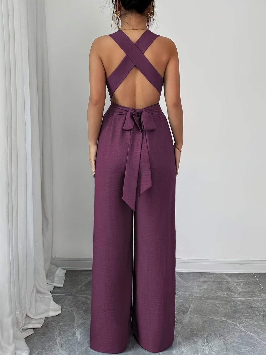 Emily | Elegante Linnen en Katoenen Jumpsuit