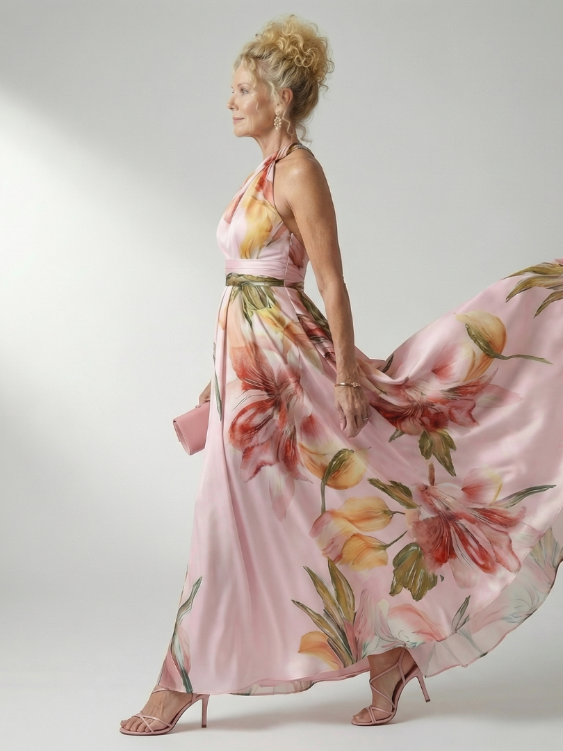 Isabella Light Floral Maxi Dress