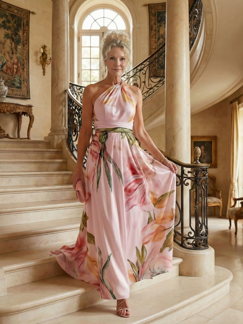 Isabella Light Floral Maxi Dress
