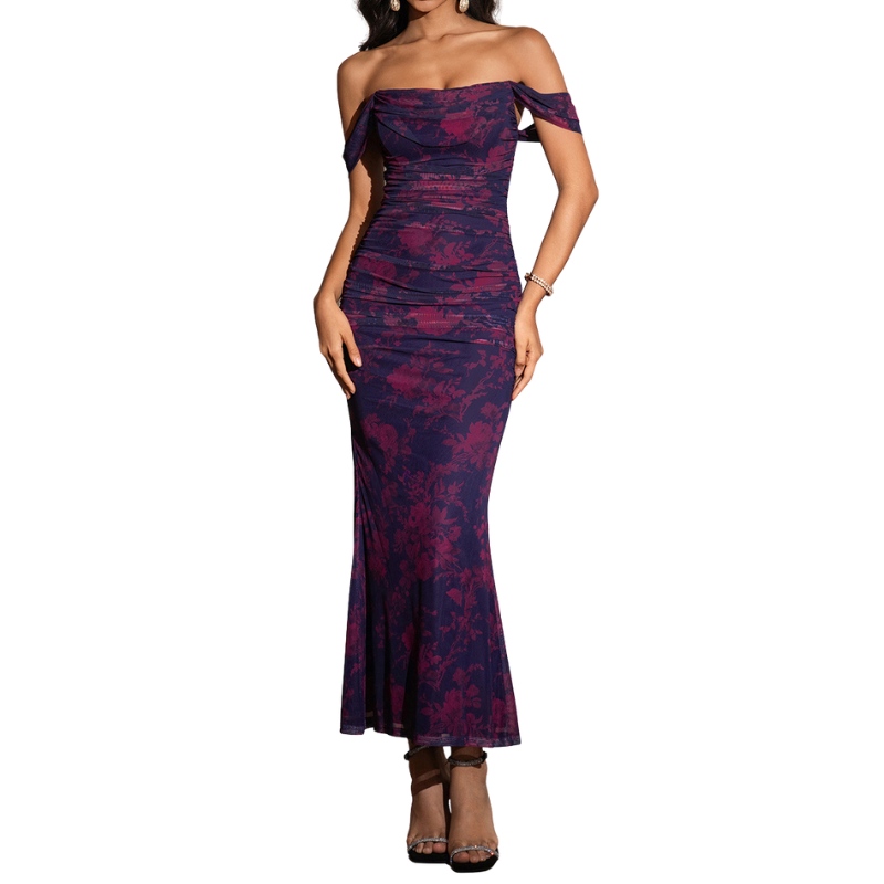 PRIMROSE™ – Stylish One-Shoulder Corset Mesh Dress