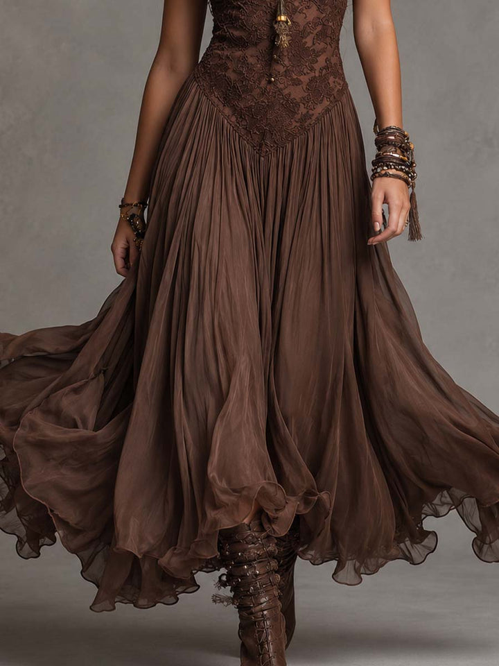 Ophelia | Lace Corset Maxi Dress for Women