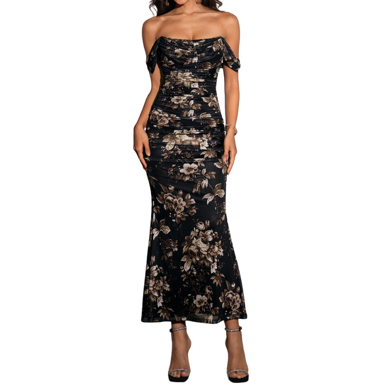 PRIMROSE™ – Stylish One-Shoulder Corset Mesh Dress