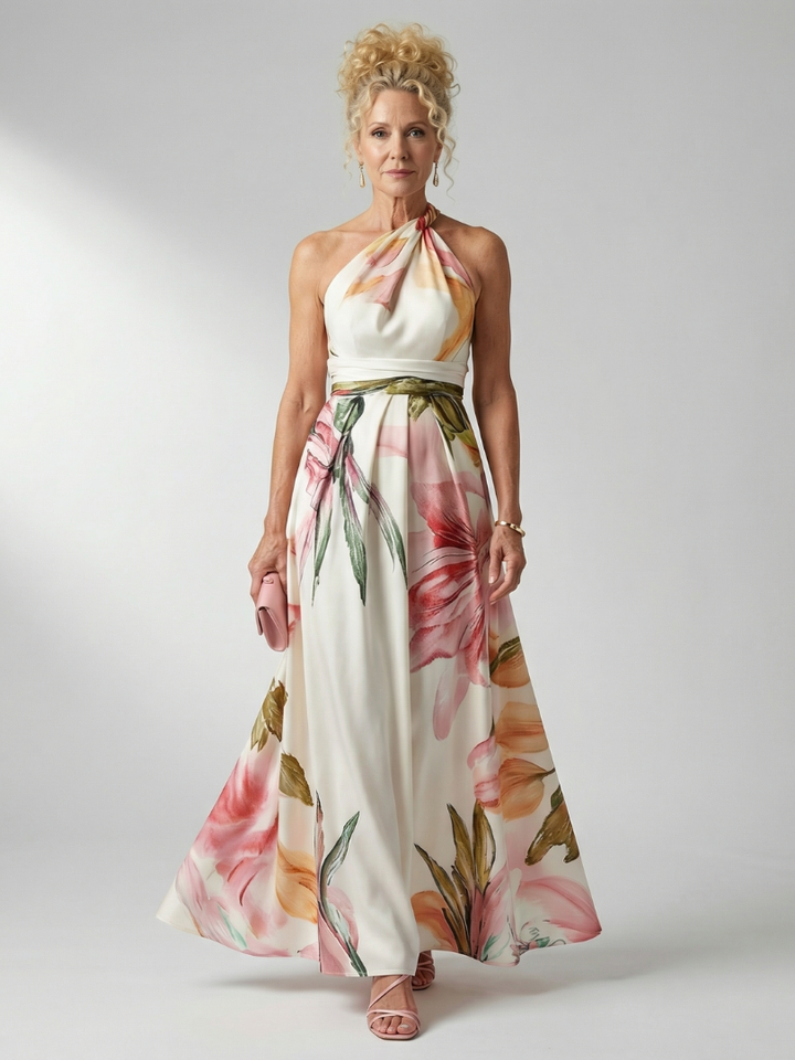Isabella Light Floral Maxi Dress