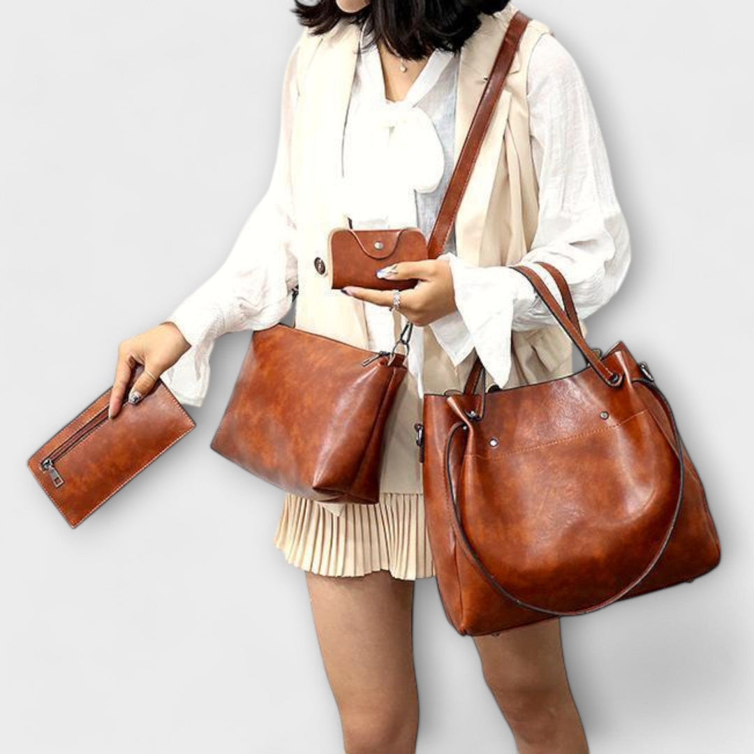 Lily - 4-Piece Vintage Bag Set