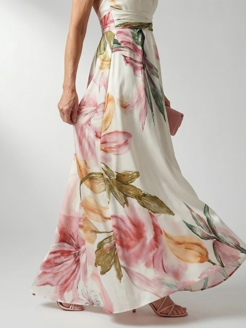 Isabella Light Floral Maxi Dress