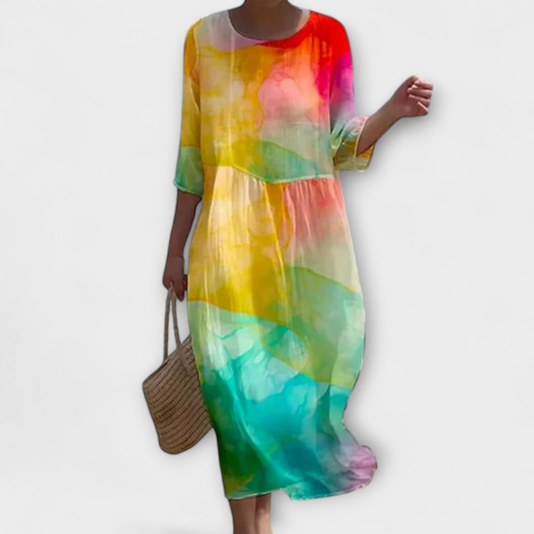 SHAE™ - Elegant Floral Maxi Dress