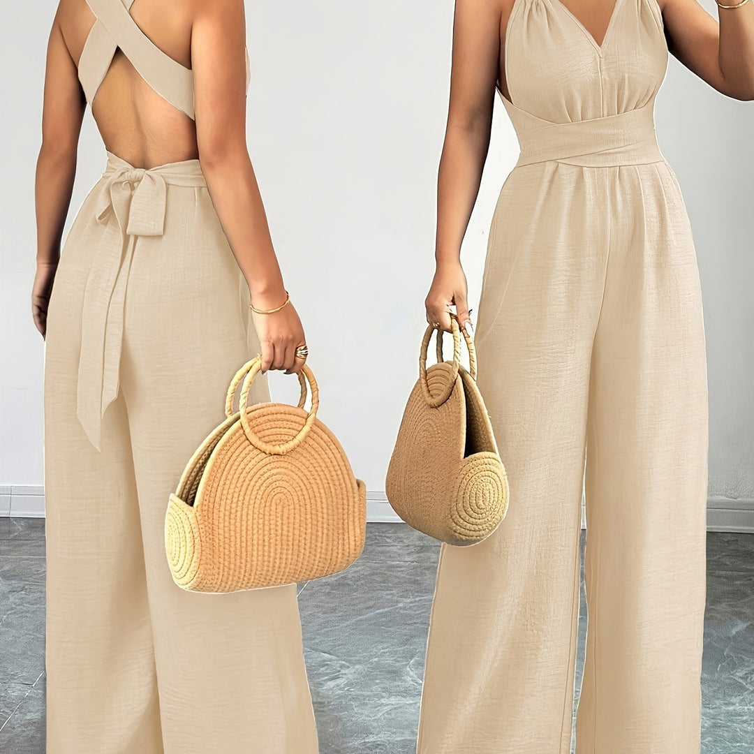 Emily | Elegante Linnen en Katoenen Jumpsuit