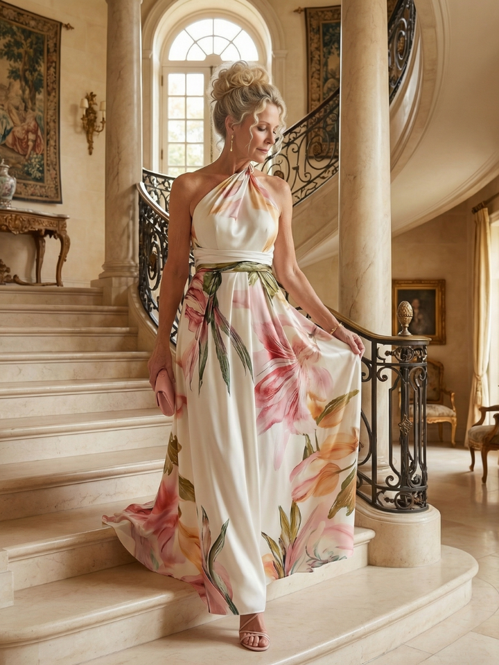 Isabella Light Floral Maxi Dress