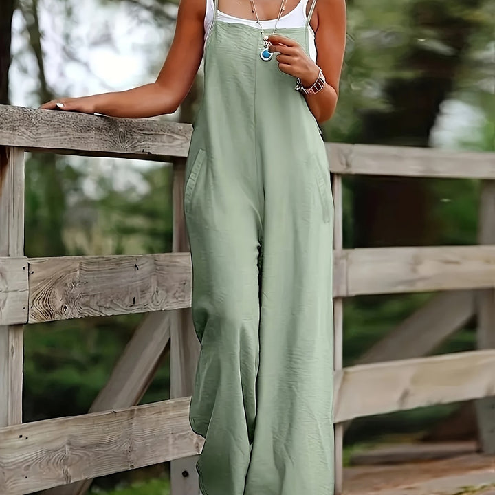 Eva | Effen Kleur Jumpsuit