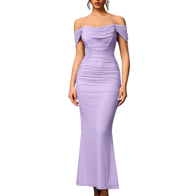 PRIMROSE™ – Stylish One-Shoulder Corset Mesh Dress