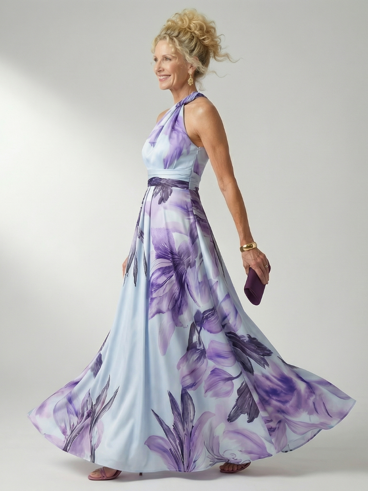 Isabella Light Floral Maxi Dress