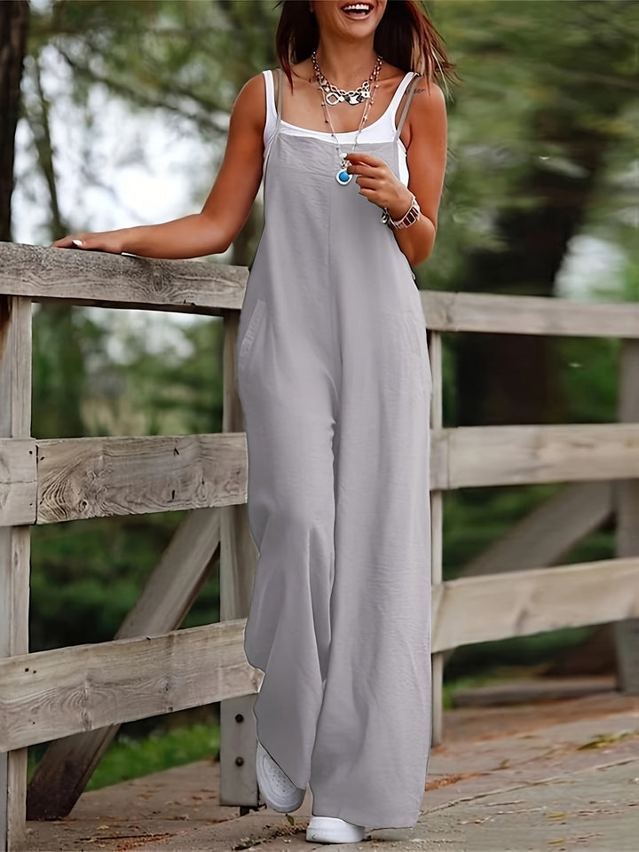 Eva | Effen Kleur Jumpsuit