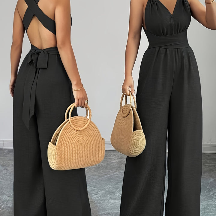 Emily | Elegante Linnen en Katoenen Jumpsuit