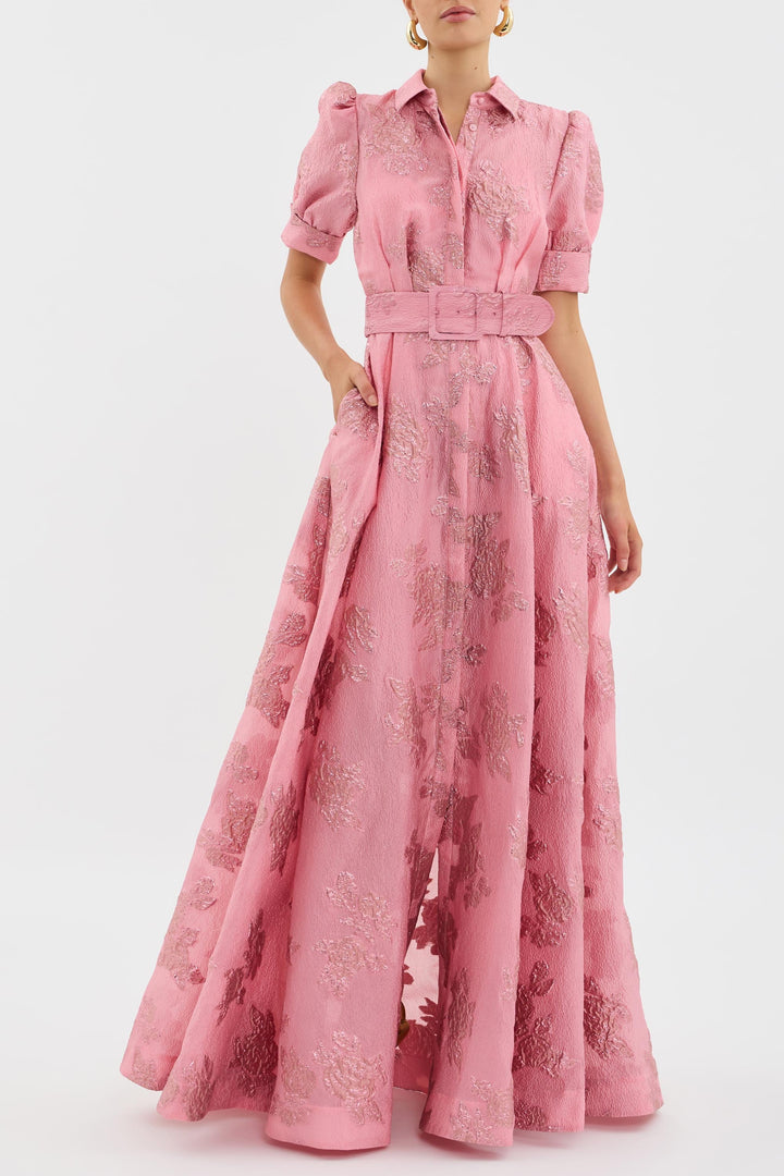 Brooke Dress with Short Puff Sleeves