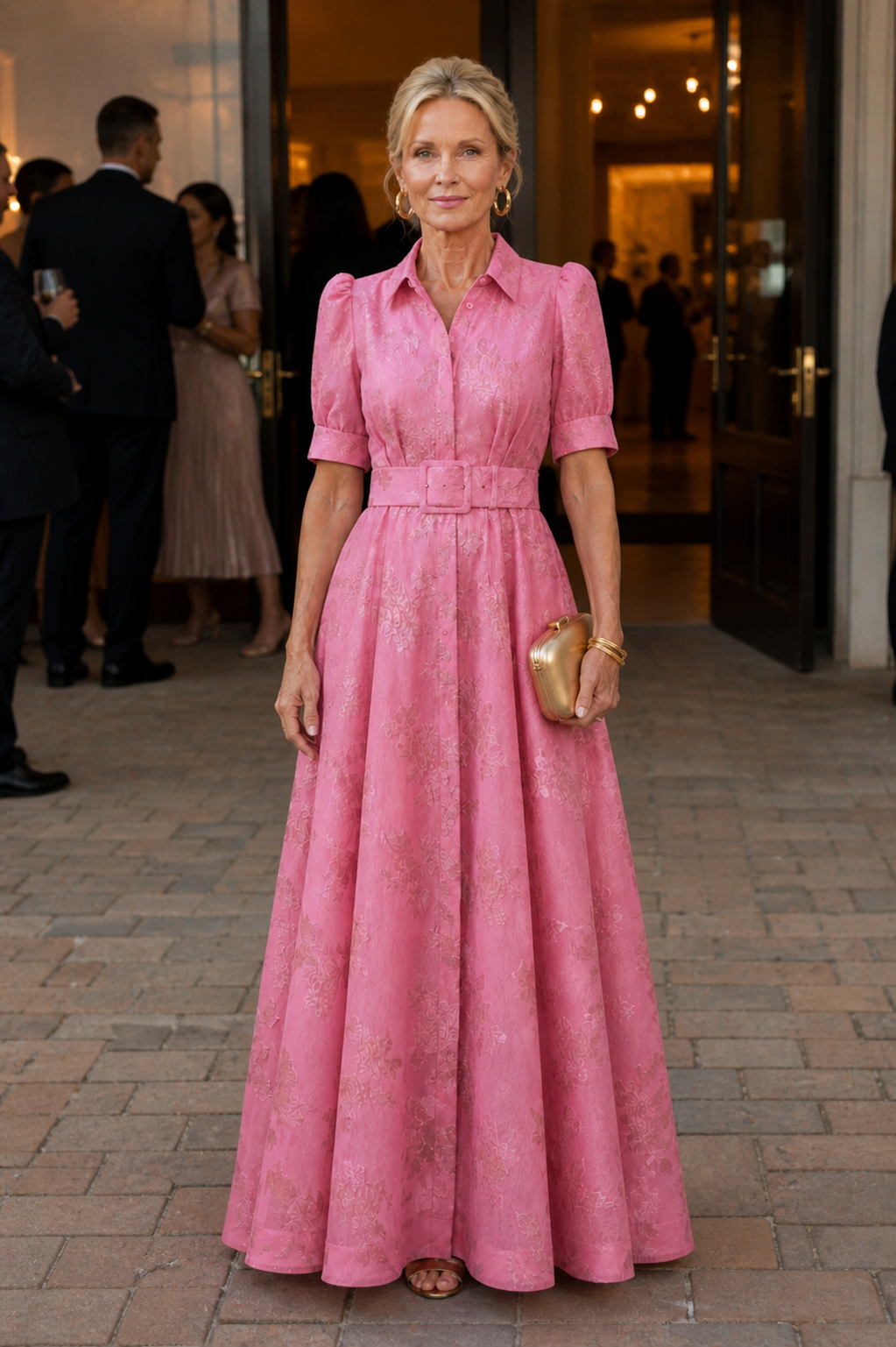 Jenna Belted Floral Maxi Dress