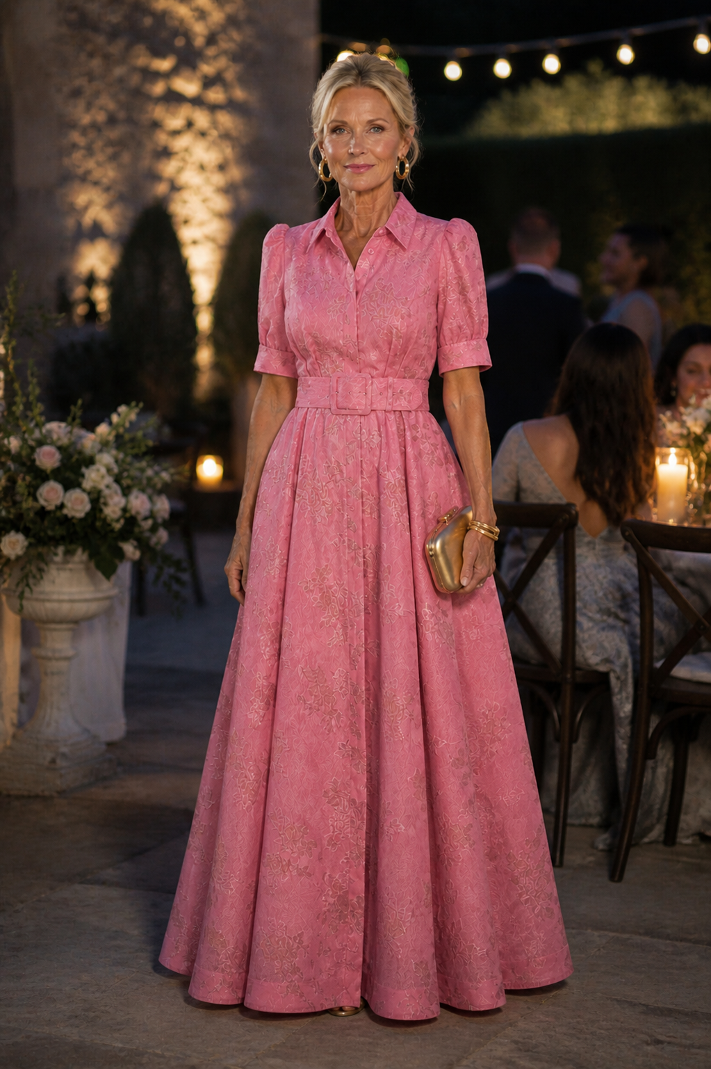 Jenna Belted Floral Maxi Dress