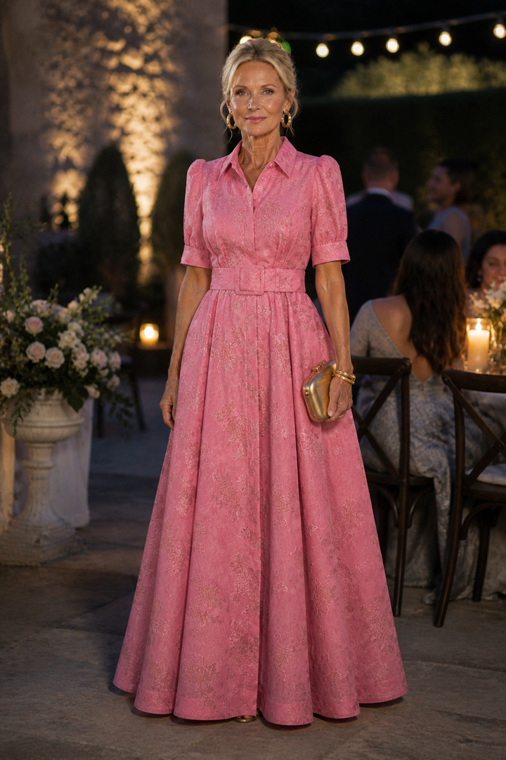 Jenna Belted Floral Maxi Dress