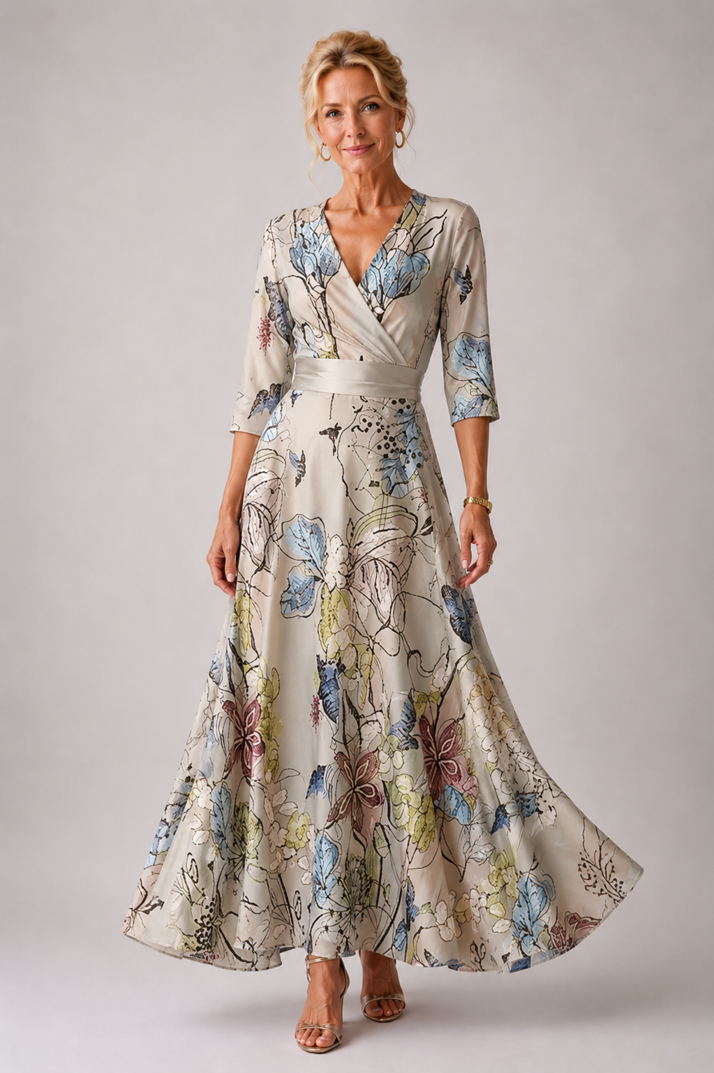 Ruby Chic Dress with Floral Print