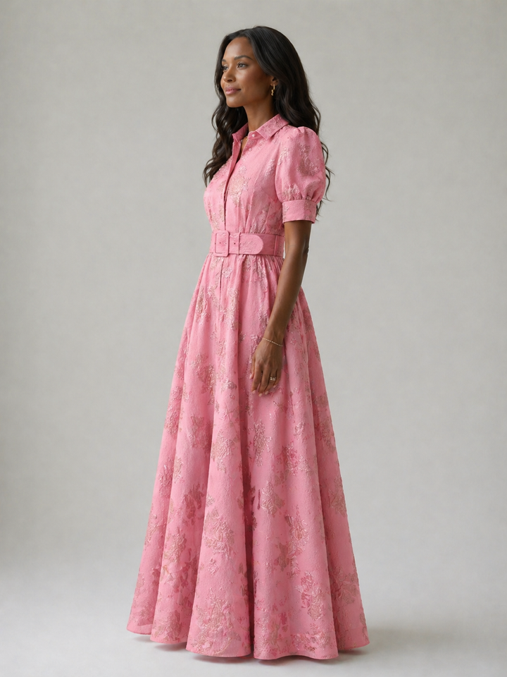 Jenna Belted Floral Maxi Dress