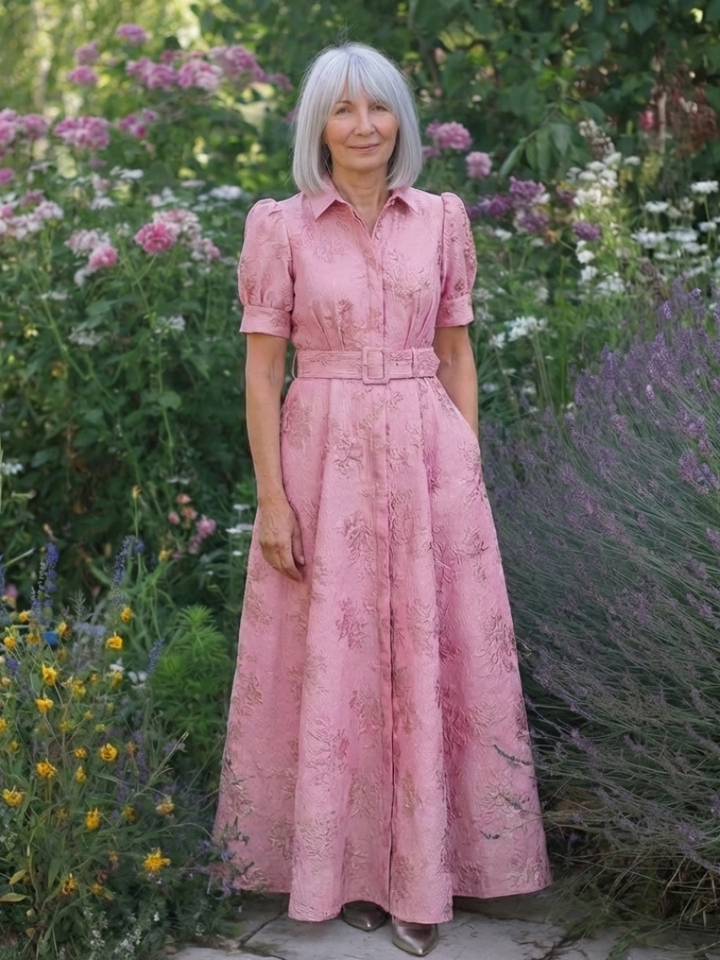 Jenna Belted Floral Maxi Dress