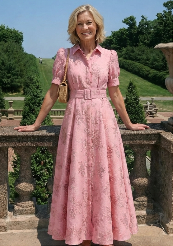 Jenna Belted Floral Maxi Dress