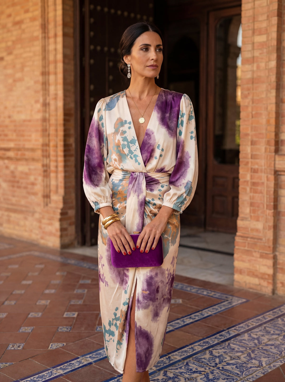 Valerie  Elegant Dress with V-Neck