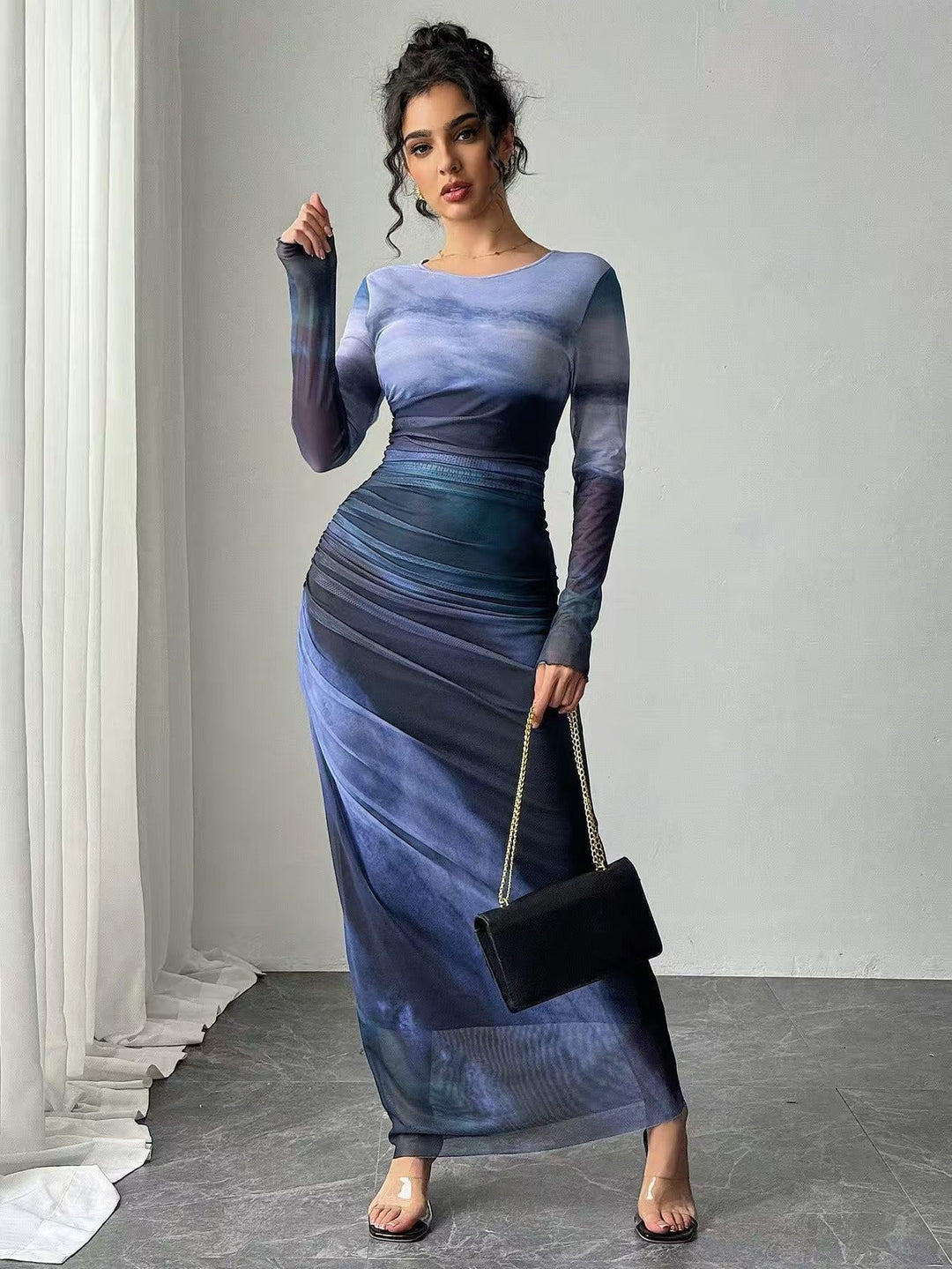 JULIAT - Comfy Printed Long Sleeve Round