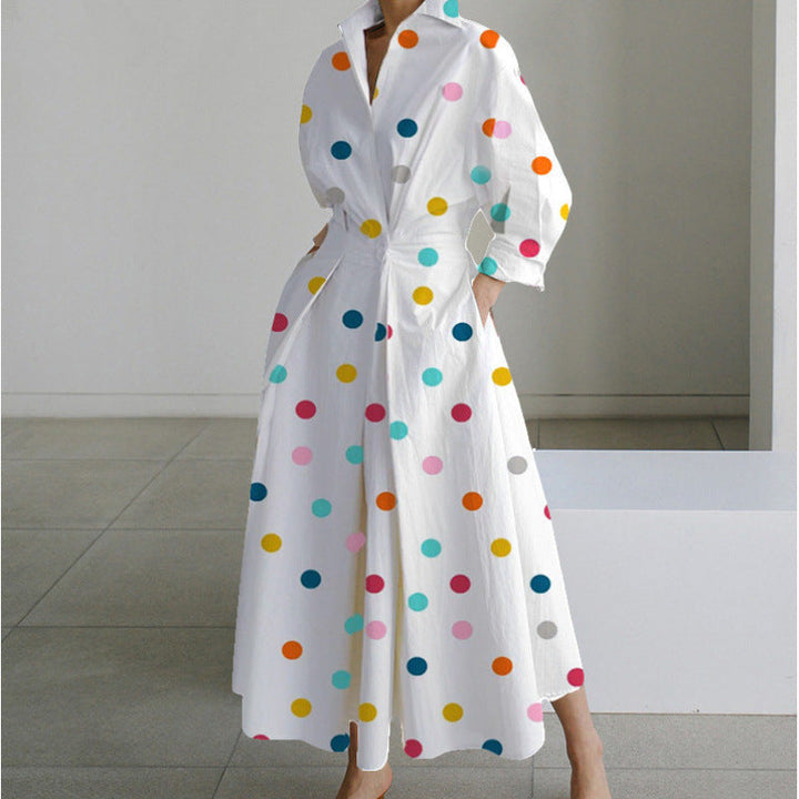 SOFER™ - Elegant Front Wrap Collared Maxi Dress