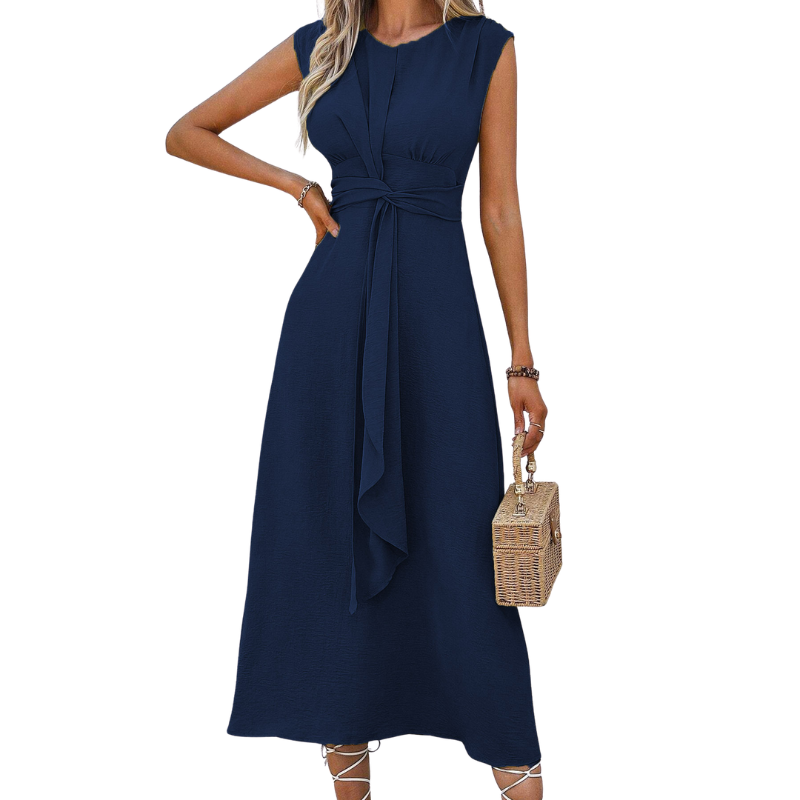 MIYA™ - Stylish Waist-Tie Long Sleeveless Dress