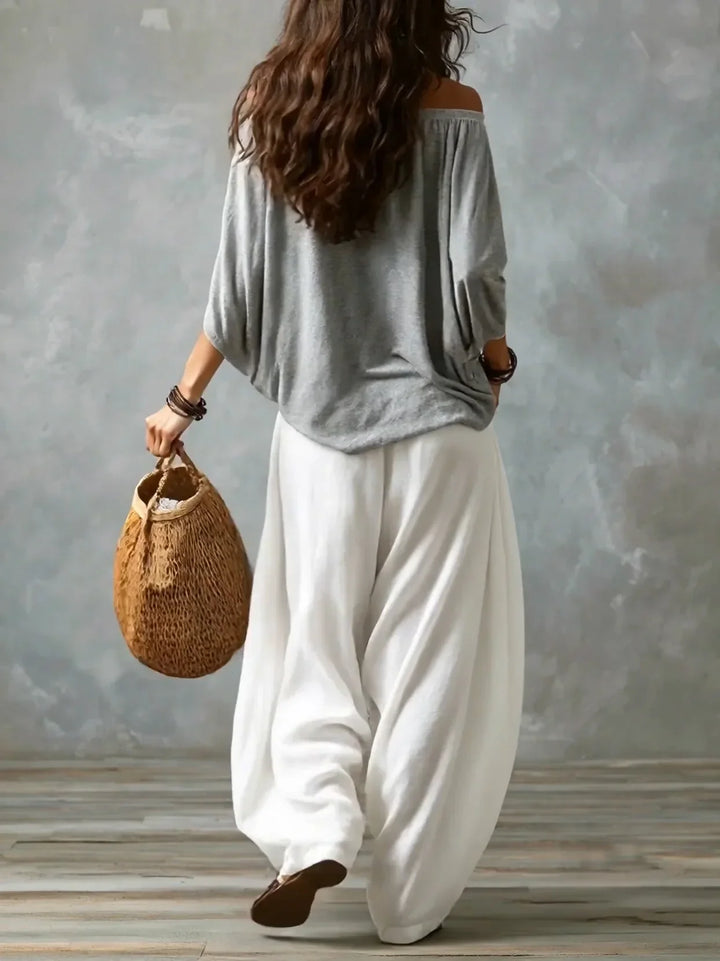 Sofia Off-Shoulder Top & Lantaarnbroek Set