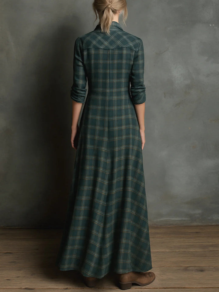 Hazel - Long Checkered Dress