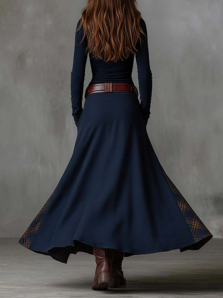 Olivia - Maxi Suede Dress with Belt