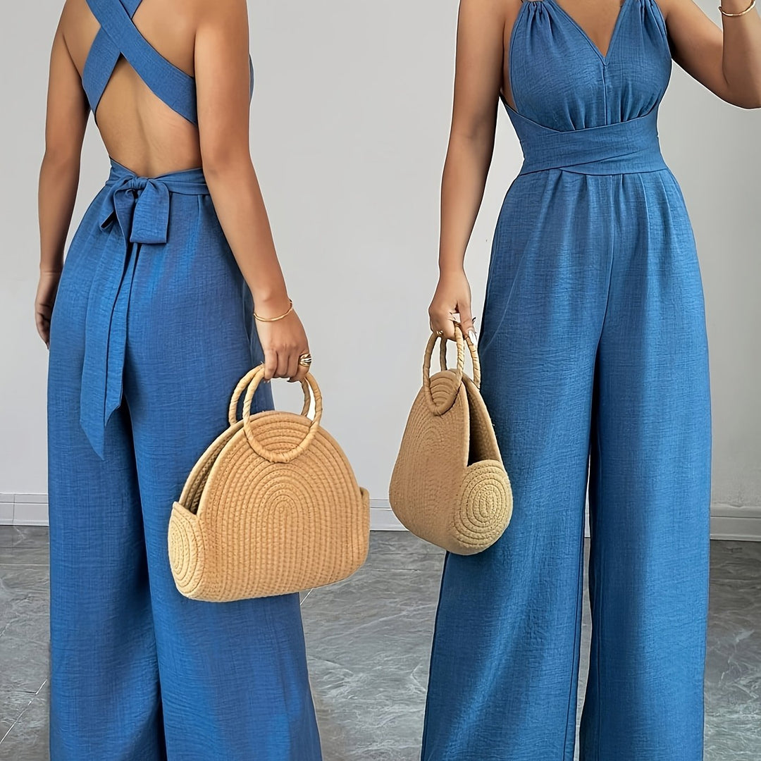 Emily | Elegante Linnen en Katoenen Jumpsuit