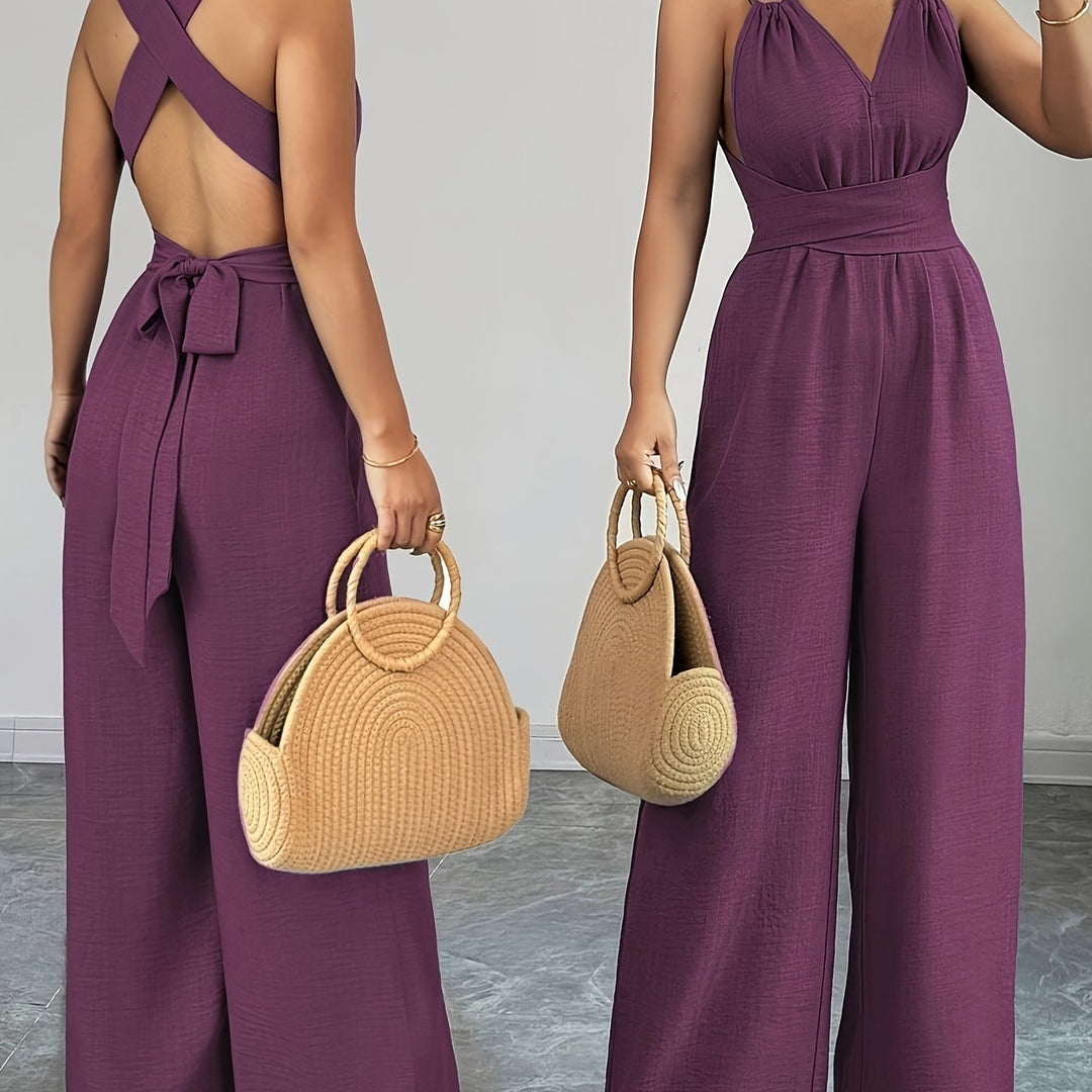 Emily | Elegante Linnen en Katoenen Jumpsuit
