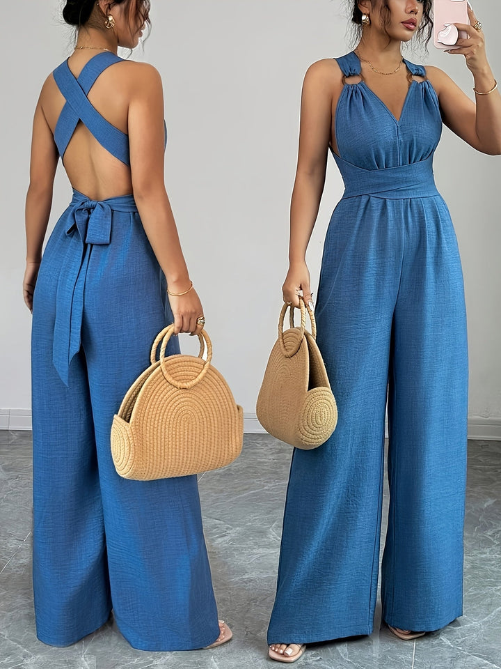 Emily | Elegante Linnen en Katoenen Jumpsuit