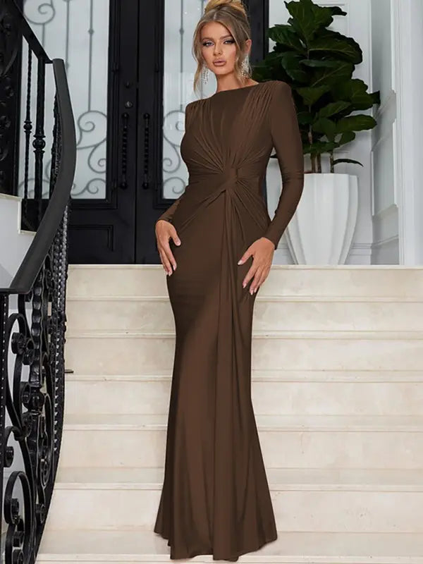 JOSALIET - Ruched Bodycon Dress with Padded
