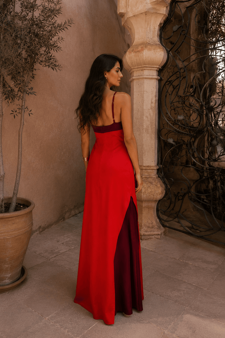 Elisa™ | Long Halter Dress with Slit