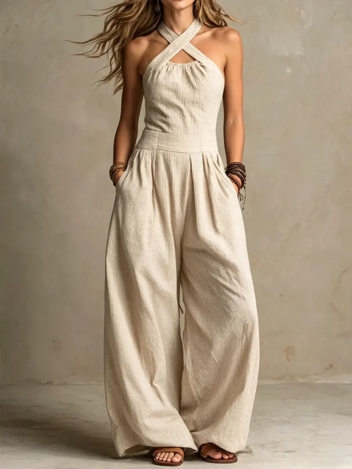 Bianca – Elegante Linnen en Katoenen Jumpsuit
