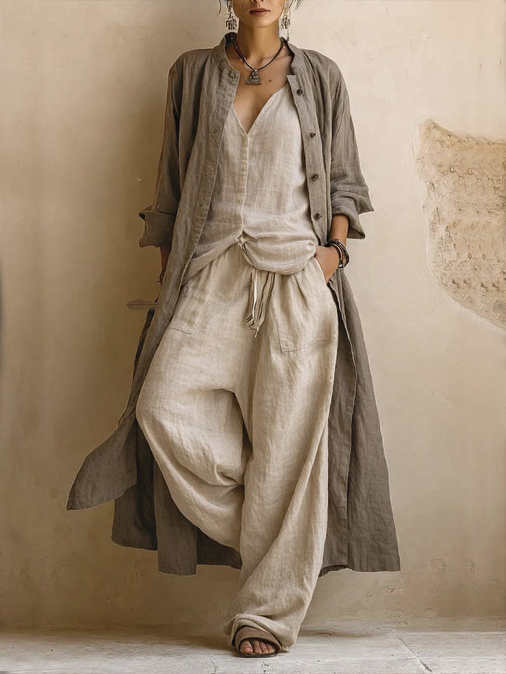 Lila Linnenmix Co-Ord Set