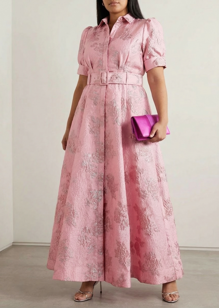 Anabella - Dress with Short Puff Sleeves