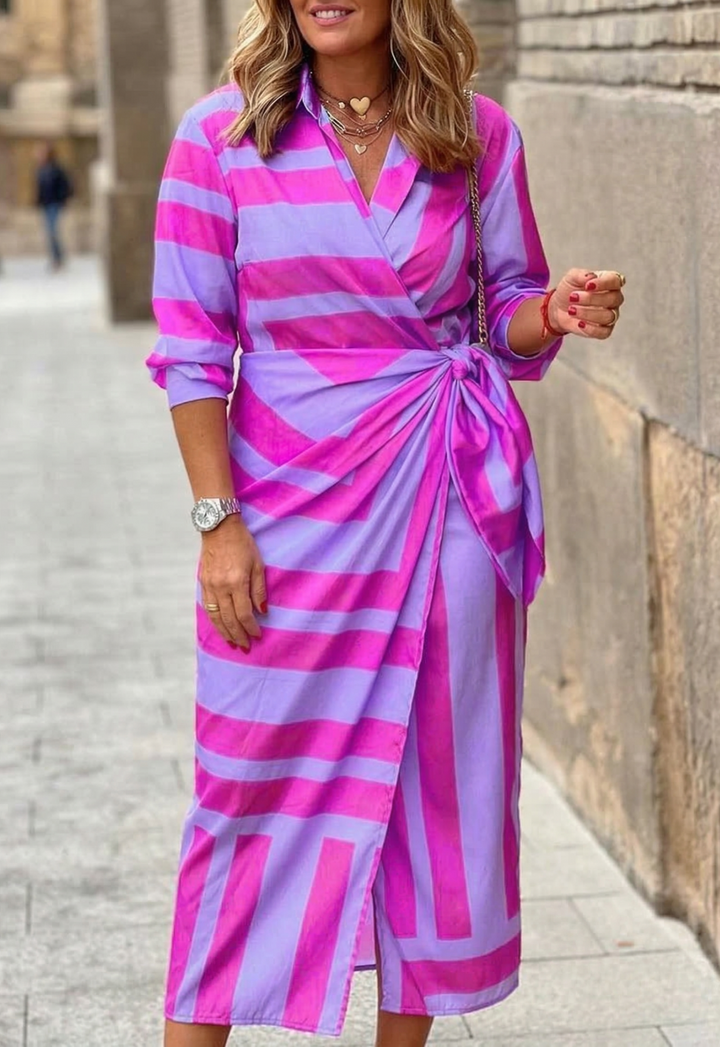 Elvina - Printed Wrap Dress