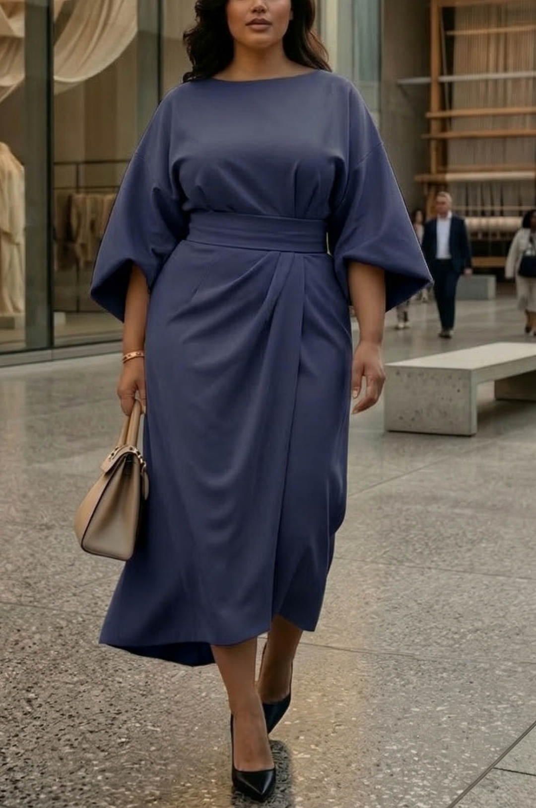 Matzliah | Elegant Lantern Sleeve Dress