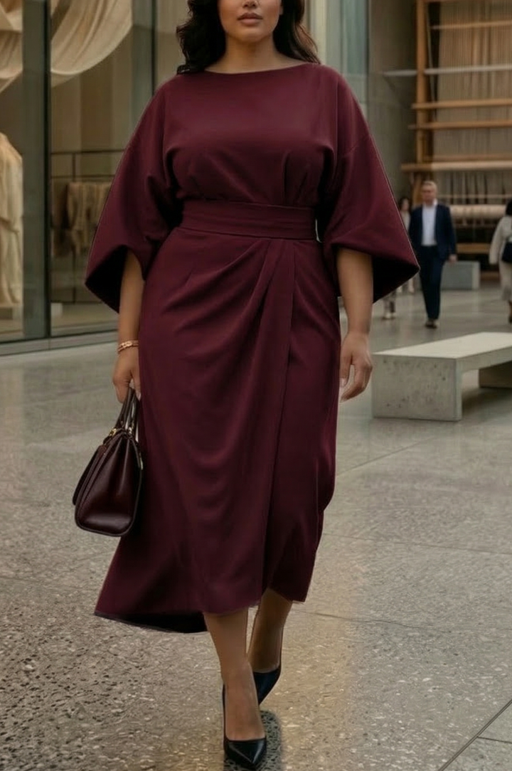 Matzliah | Elegant Lantern Sleeve Dress