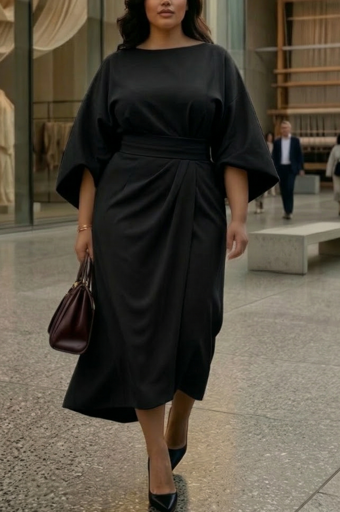Matzliah | Elegant Lantern Sleeve Dress