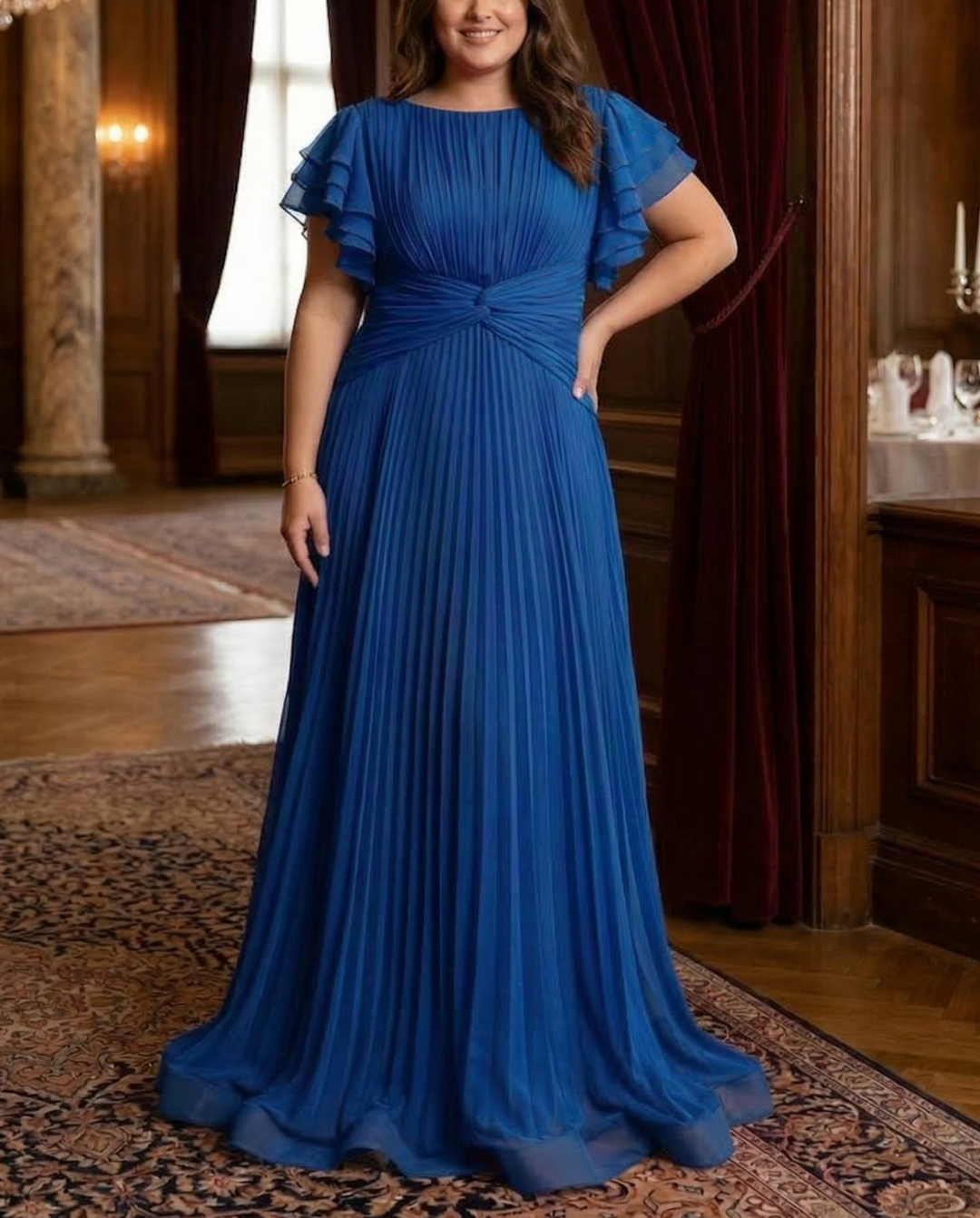 Rory | Pleated Evening Dress