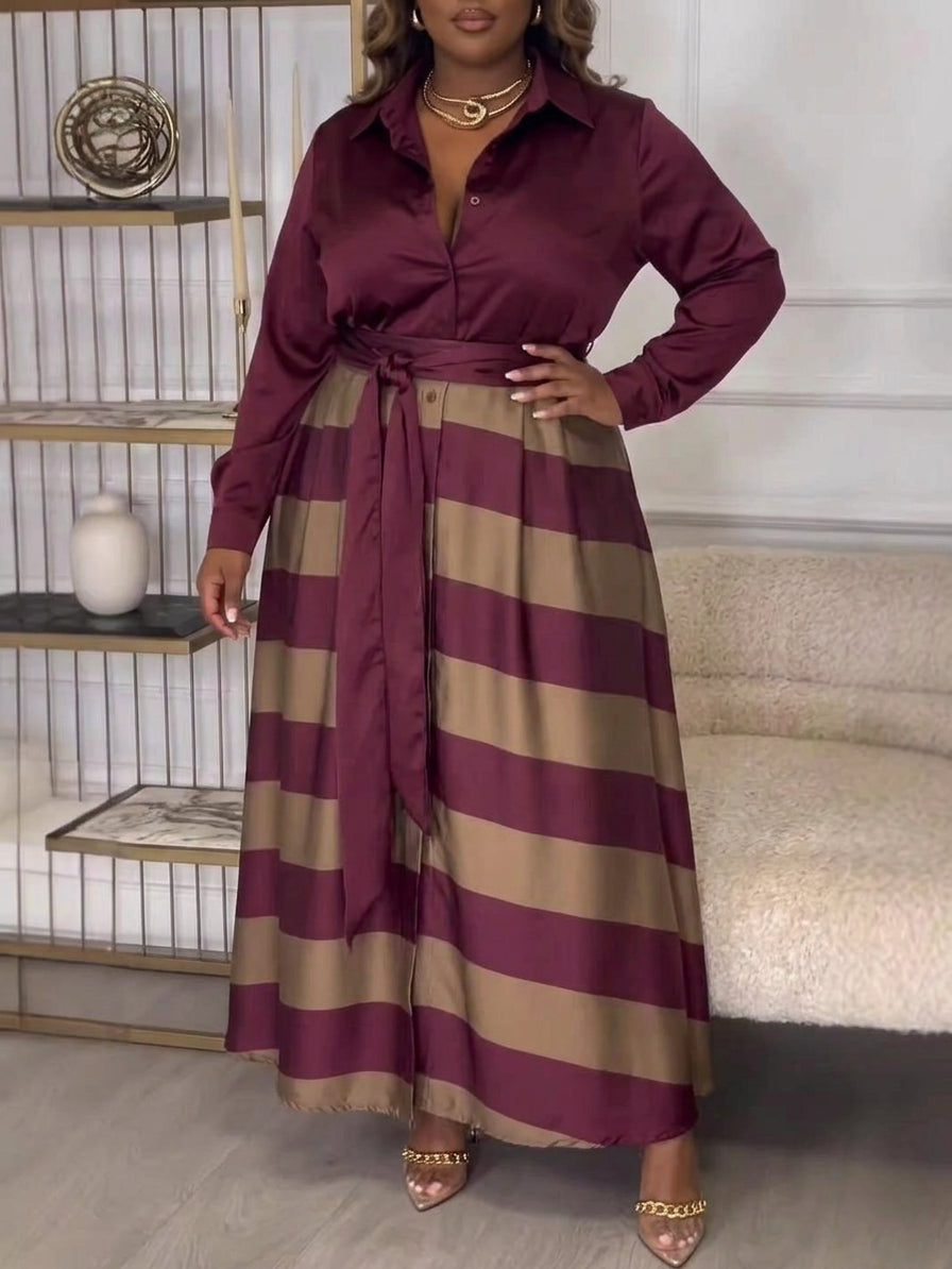 Yvonne | Striped Maxi Dress